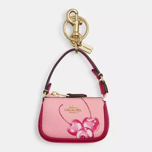 Coach Mini Nolita Pink Cherry Bag Charm - Picture 1 of 8